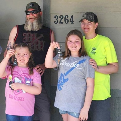 Habitat for Humanity of North Idaho volunteers building a home